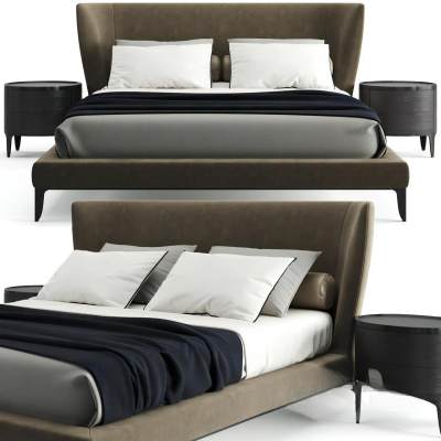 POLIFORM现代布艺双人床-1